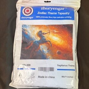 Sagittarius Theme Tapestry - Multicolor 98x71 inches Zodiac Tapestry SAGITTARIUS